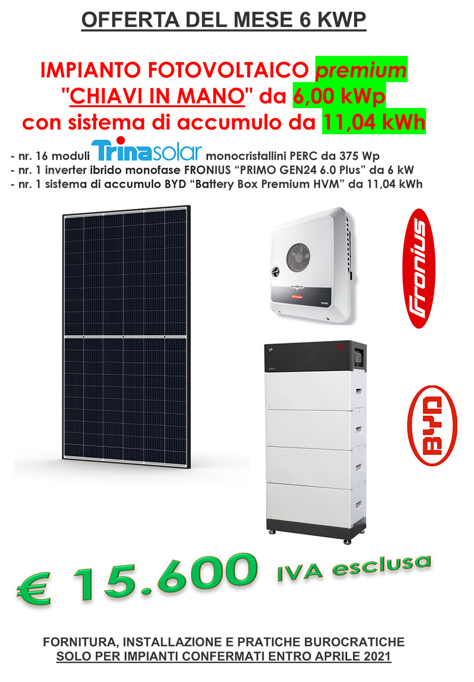 Offerta del mese - Fotovoltaico